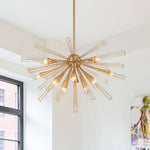 10 - Light Modern Sputnik Sunburst Chandelier - LightfixturesUAE