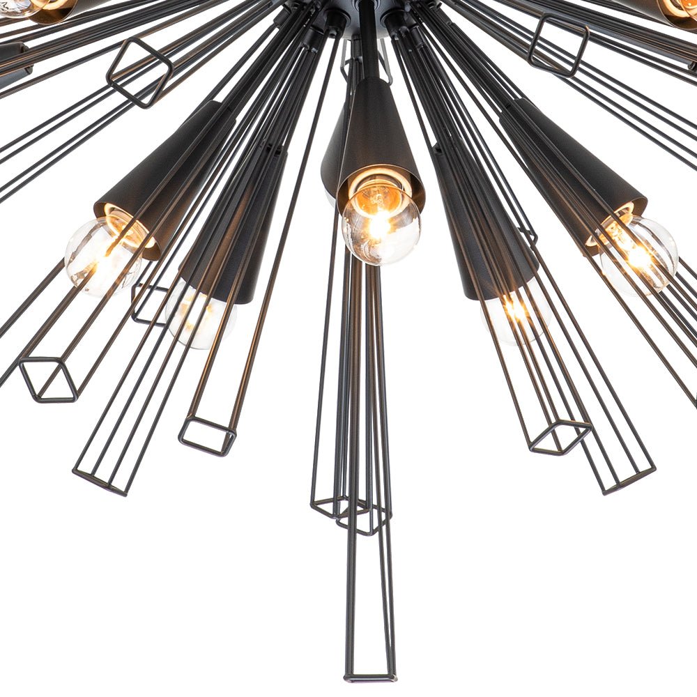 10 - Light Modern Sputnik Sunburst Chandelier - LightfixturesUAE