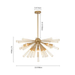 10 - Light Modern Sputnik Sunburst Chandelier - LightfixturesUAE