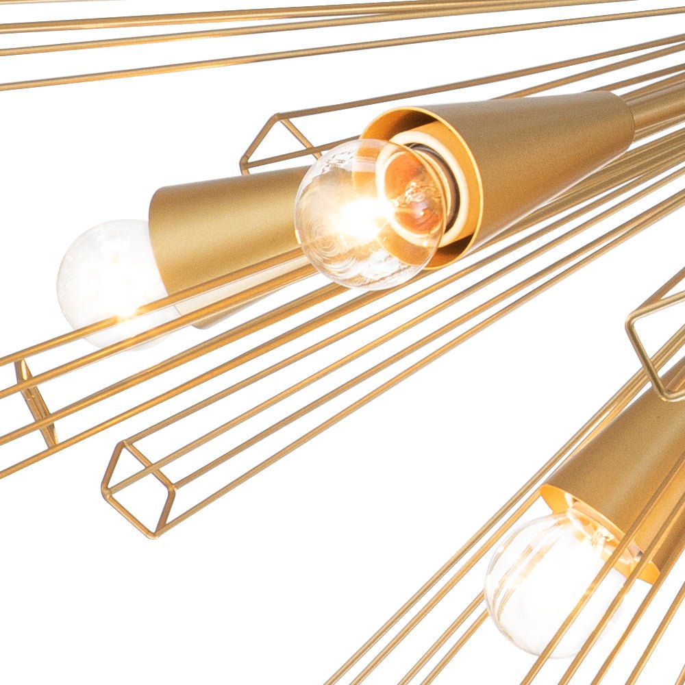 10 - Light Modern Sputnik Sunburst Chandelier - LightfixturesUAE