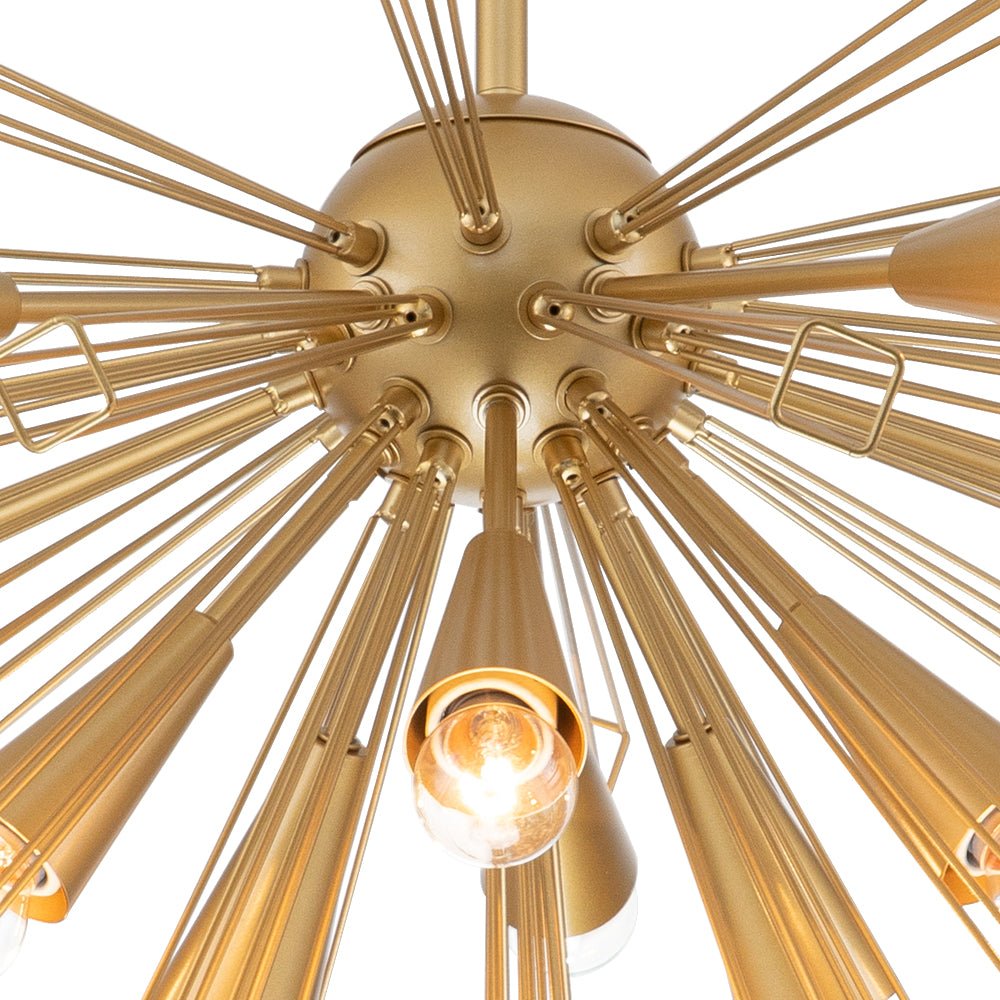 10 - Light Modern Sputnik Sunburst Chandelier - LightfixturesUAE