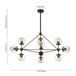 10/15 - Light Modern Modo Glass Globe Chandelier - LightfixturesUAE