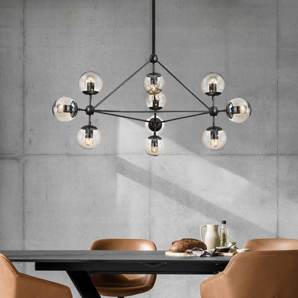 10/15 - Light Modern Modo Glass Globe Chandelier - LightfixturesUAE