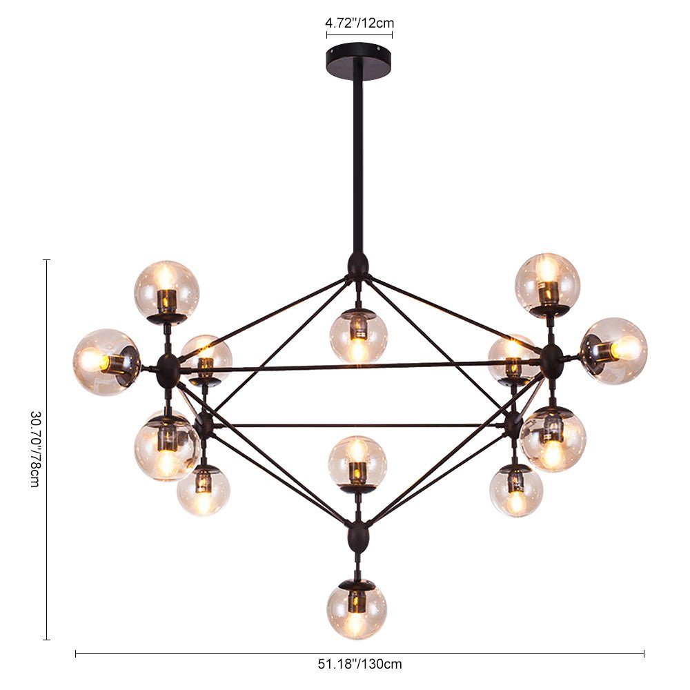 10/15 - Light Modern Modo Glass Globe Chandelier - LightfixturesUAE