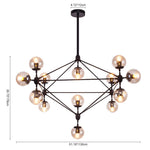 10/15 - Light Modern Modo Glass Globe Chandelier - LightfixturesUAE