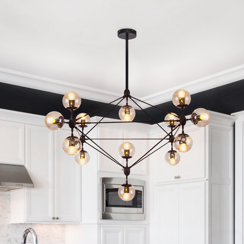 10/15 - Light Modern Modo Glass Globe Chandelier - LightfixturesUAE