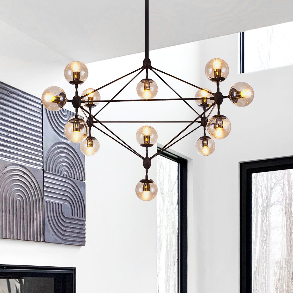 10/15 - Light Modern Modo Glass Globe Chandelier - LightfixturesUAE