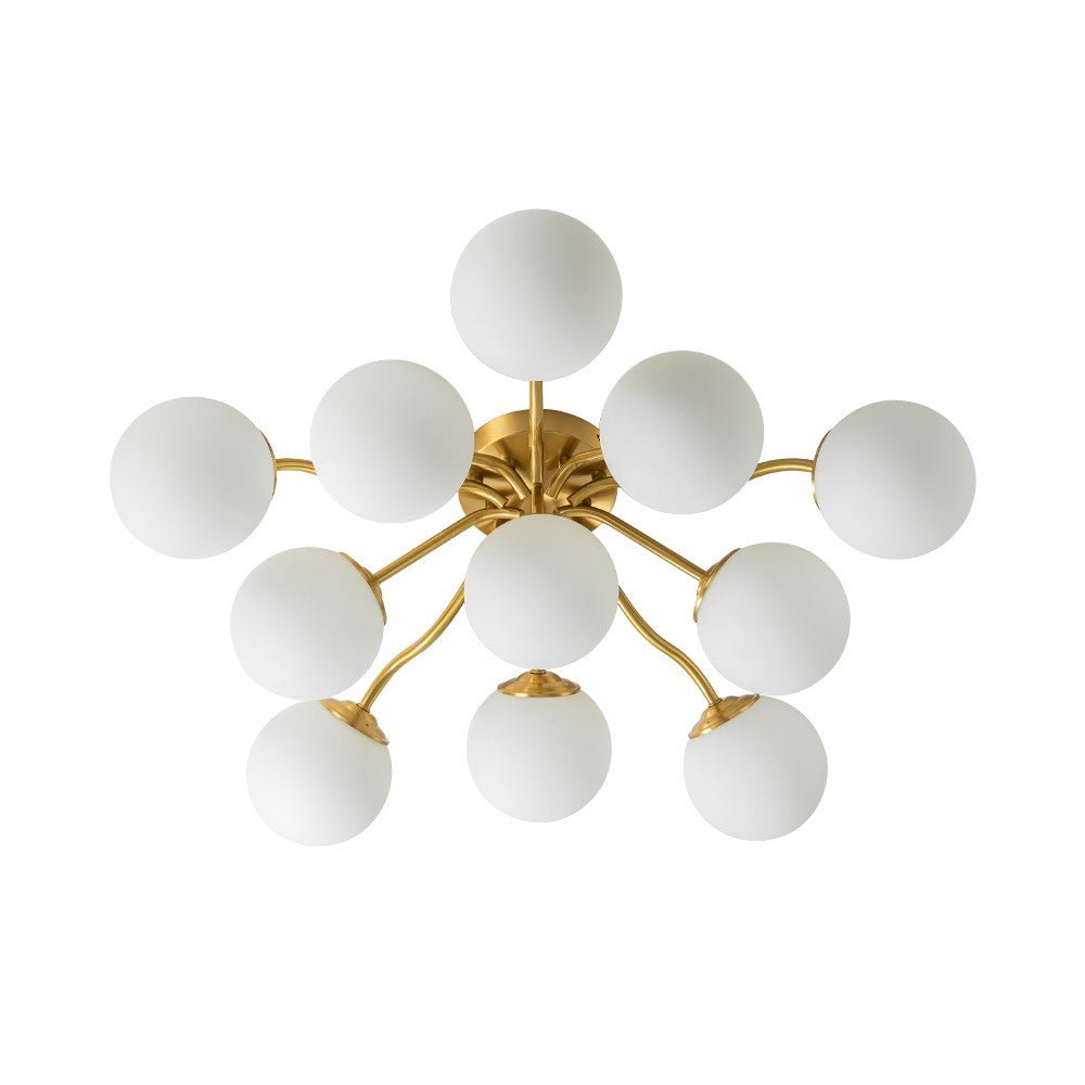 11 - Light Mid - Century Modern Glass Sputnik Ceiling Light - LightfixturesUAE