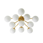 11 - Light Mid - Century Modern Glass Sputnik Ceiling Light - LightfixturesUAE