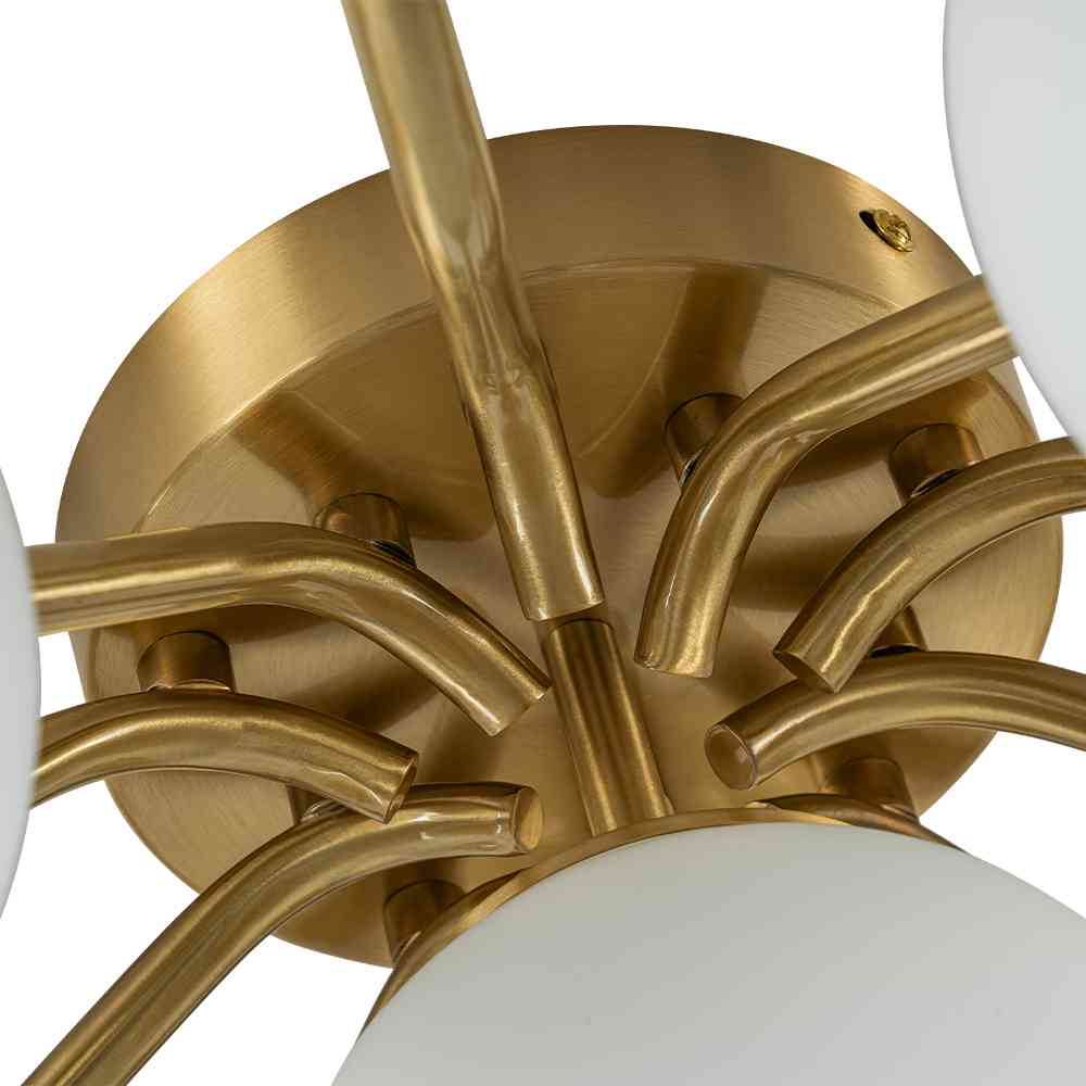 11 - Light Mid - Century Modern Glass Sputnik Ceiling Light - LightfixturesUAE