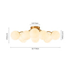 11 - Light Mid - Century Modern Glass Sputnik Ceiling Light - LightfixturesUAE