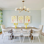 12 - Light Brass Sputnik Crystal Glass Chandelier - LightfixturesUAE