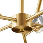 12 - Light Brass Sputnik Crystal Glass Chandelier - LightfixturesUAE