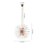 12 - Light Modern Rainbow Color Starburst Sputnik Chandelier - LightfixturesUAE