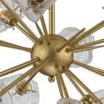 12 - Light Modern Sputnik Ice Glass Chandelier - LightfixturesUAE