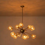 12 - Light Modern Sputnik Ice Glass Chandelier - LightfixturesUAE