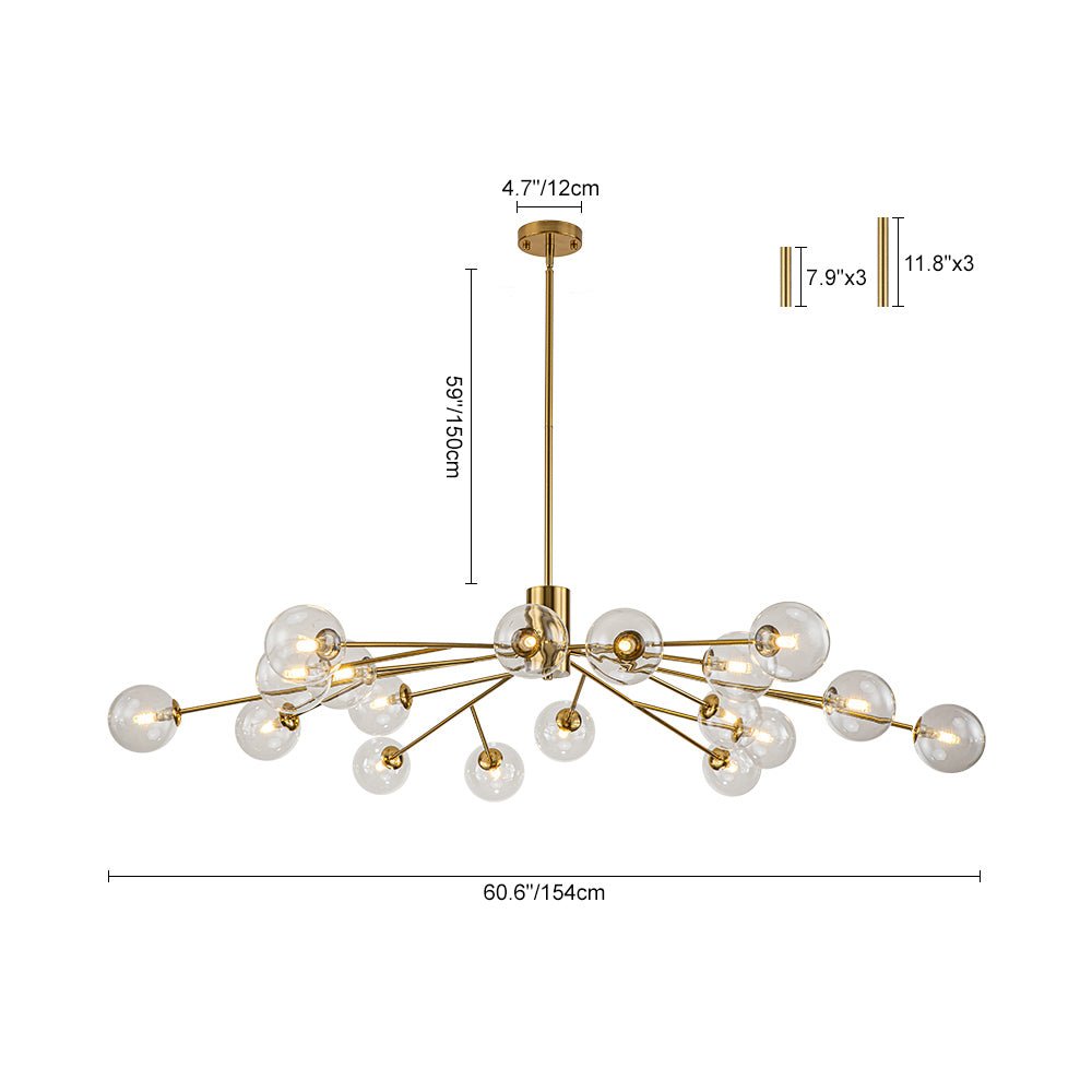 12/15/18 - Light Modern Sputnik Glass Globe Bubble Chandelier - LightfixturesUAE