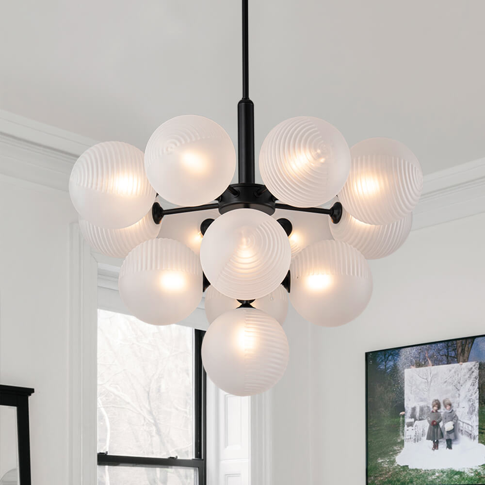13 - Light Modern Bubble Cluster Grape Chandelier - LightfixturesUAE