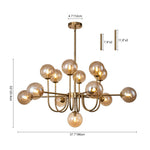 13 - Light Modern Cluster Glass Globe Bubble Chandelier - LightfixturesUAE