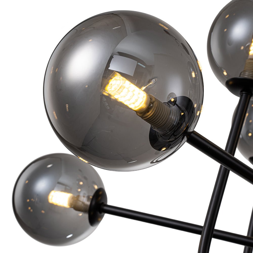 13 - Light Modern Cluster Glass Globe Bubble Chandelier - LightfixturesUAE