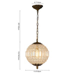 1/3/5 - Light French Glass Crystal Orb Chandelier - LightfixturesUAE