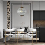 1/3/5 - Light French Glass Crystal Orb Chandelier - LightfixturesUAE