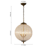 1/3/5 - Light French Glass Crystal Orb Chandelier - LightfixturesUAE