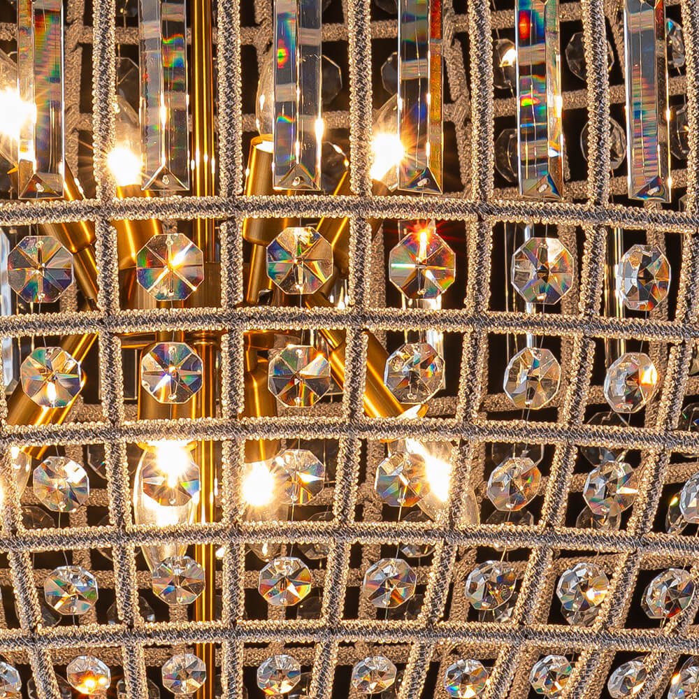 1/3/5/8 - Light French Glass Crystal Orb Chandelier - LightfixturesUAE
