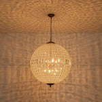 1/3/5/8 - Light French Glass Crystal Orb Chandelier - LightfixturesUAE