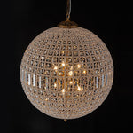 1/3/5/8 - Light French Glass Crystal Orb Chandelier - LightfixturesUAE