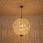 1/3/5/8 - Light French Glass Crystal Orb Chandelier - LightfixturesUAE