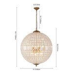 1/3/5/8 - Light French Glass Crystal Orb Chandelier - LightfixturesUAE