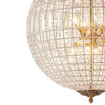 1/3/5/8 - Light French Glass Crystal Orb Chandelier - LightfixturesUAE