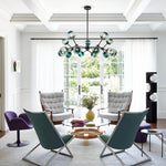 15 - Light Modern Gradient Glass Globe Sputnik Branch Chandelier - LightfixturesUAE