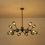 15 - Light Modern Gradient Glass Globe Sputnik Branch Chandelier - LightfixturesUAE