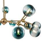 15 - Light Modern Gradient Glass Globe Sputnik Branch Chandelier - LightfixturesUAE