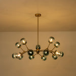 15 - Light Modern Gradient Glass Globe Sputnik Branch Chandelier - LightfixturesUAE