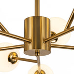 15 - Light Modern Sputnik Silhouette Opal Globes Bubble Chandelier - LightfixturesUAE