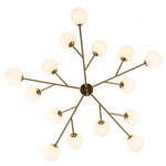 15 - Light Modern Sputnik Silhouette Opal Globes Bubble Chandelier - LightfixturesUAE