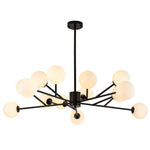 15 - Light Modern Sputnik Silhouette Opal Globes Bubble Chandelier - LightfixturesUAE
