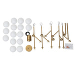 15 - Light Modern Sputnik Silhouette Opal Globes Bubble Chandelier - LightfixturesUAE