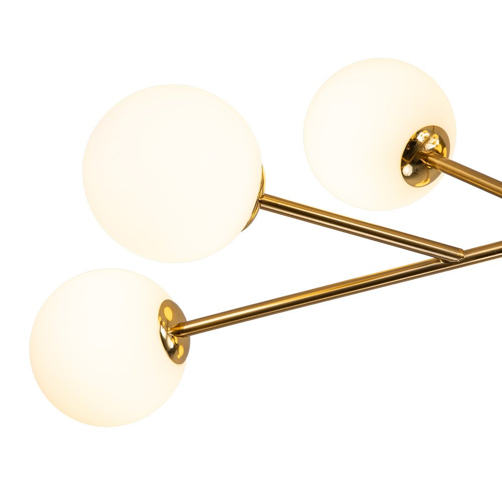 15 - Light Modern Sputnik Silhouette Opal Globes Bubble Chandelier - LightfixturesUAE