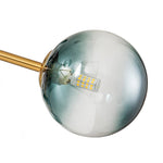 15 - Light Sputnik Branching Blue Glass Globe Chandelier - LightfixturesUAE