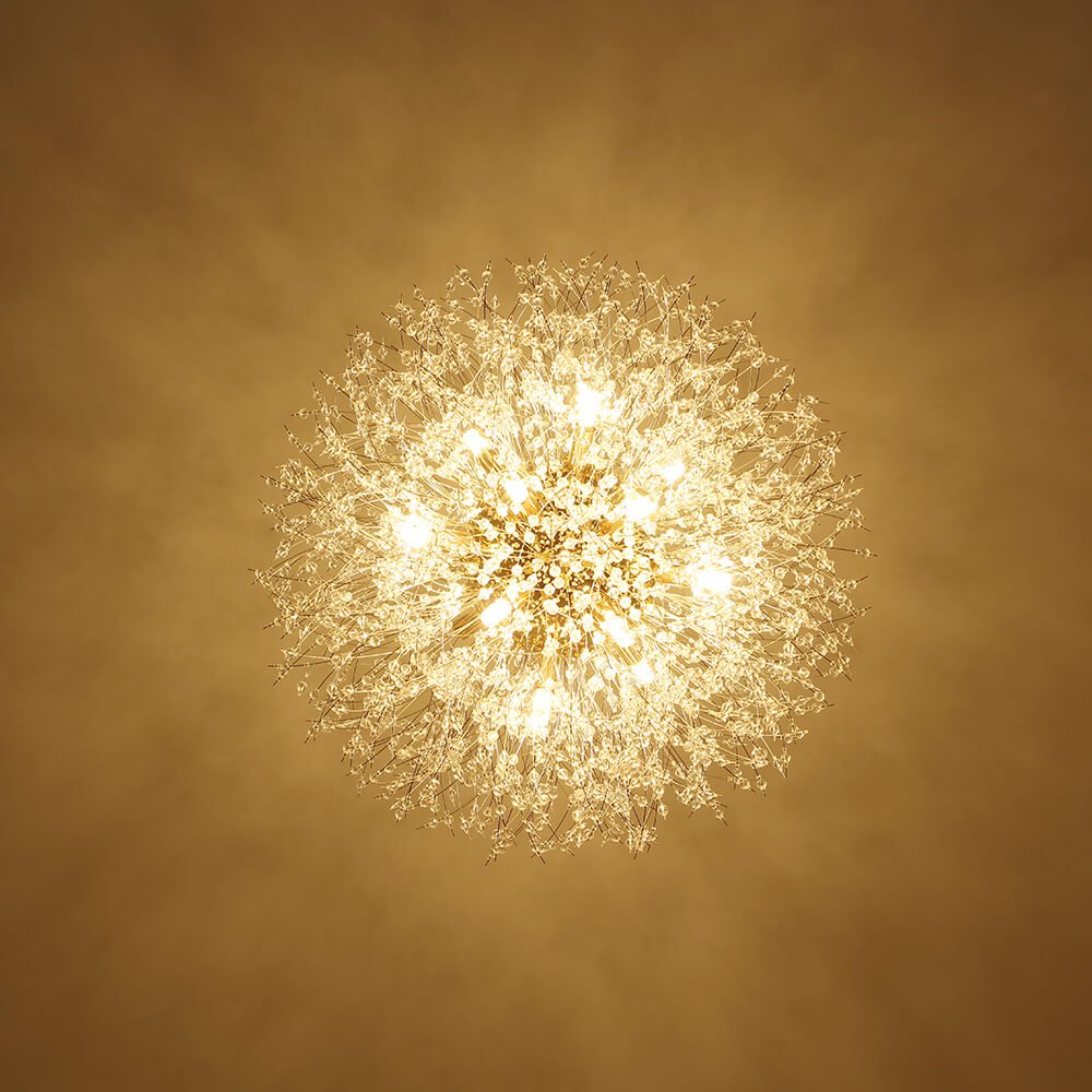 16 - Light Dandelion Crystal Firework Sputnik Chandelier - LightfixturesUAE