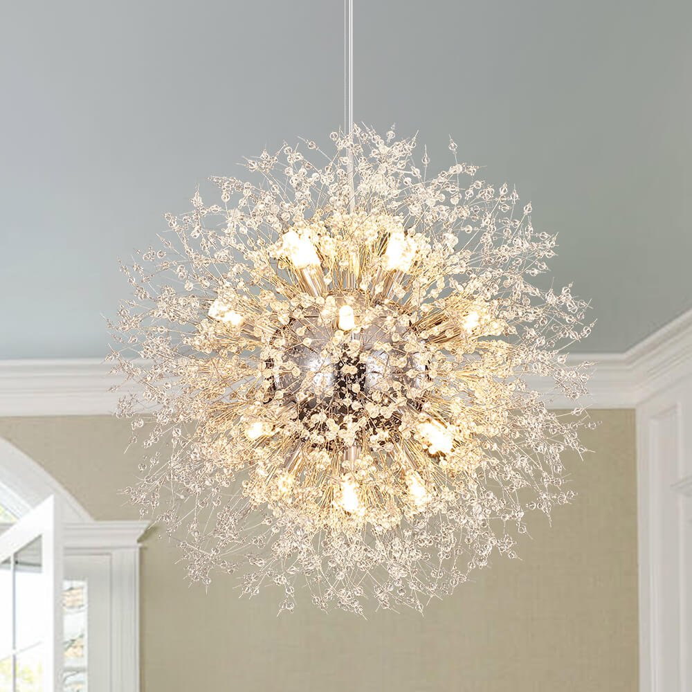 16 - Light Dandelion Crystal Firework Sputnik Chandelier - LightfixturesUAE