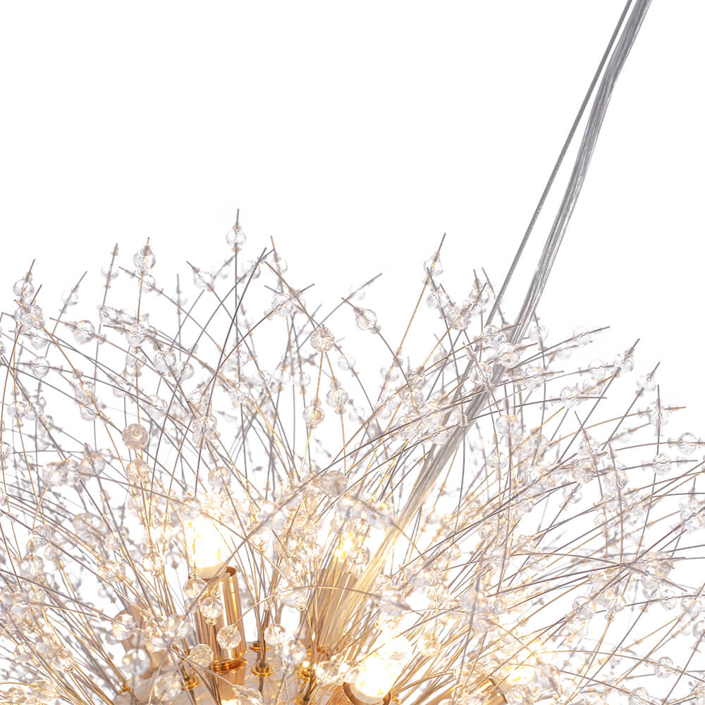 16 - Light Dandelion Crystal Firework Sputnik Chandelier - LightfixturesUAE