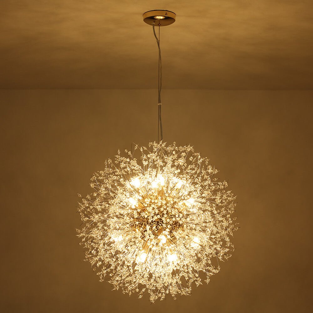 16 - Light Dandelion Crystal Firework Sputnik Chandelier - LightfixturesUAE