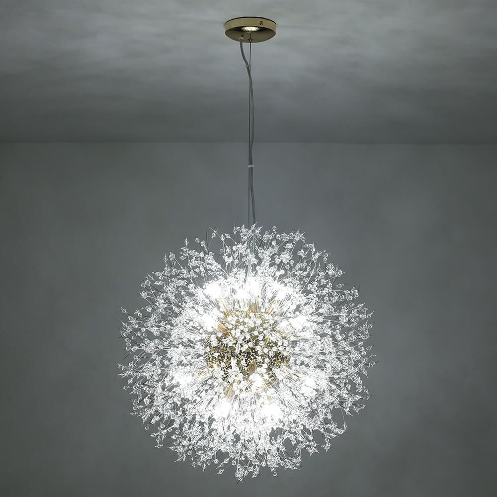16 - Light Dandelion Crystal Firework Sputnik Chandelier - LightfixturesUAE