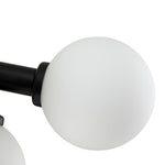 16 - Light Linear Milky Glass Globe Chandelier - LightfixturesUAE