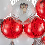 16/19 - Light Multi - Color Cluster Ribbed Glass Bubble Chandelier - LightfixturesUAE